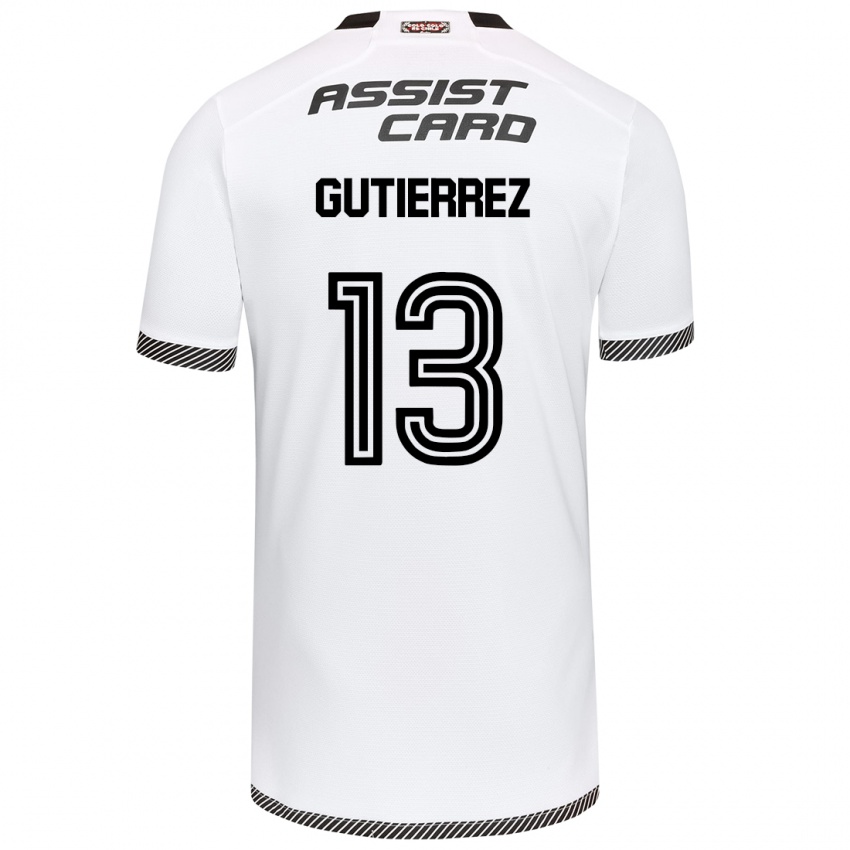 Niño Camiseta Bruno Gutiérrez #13 Blanco Negro 1ª Equipación 2024/25 La Camisa México