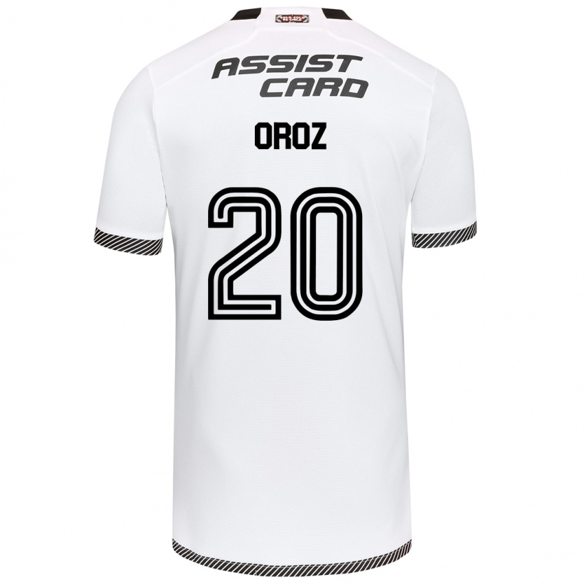 Niño Camiseta Alexander Oroz #20 Blanco Negro 1ª Equipación 2024/25 La Camisa México