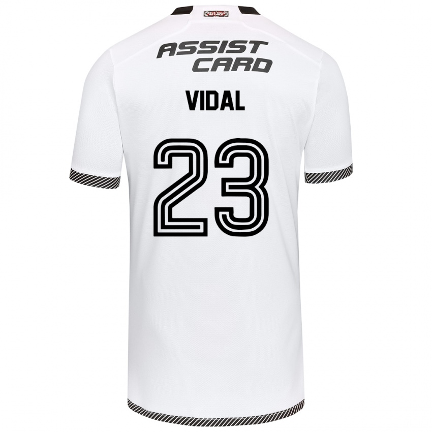 Niño Camiseta Arturo Vidal #23 Blanco Negro 1ª Equipación 2024/25 La Camisa México