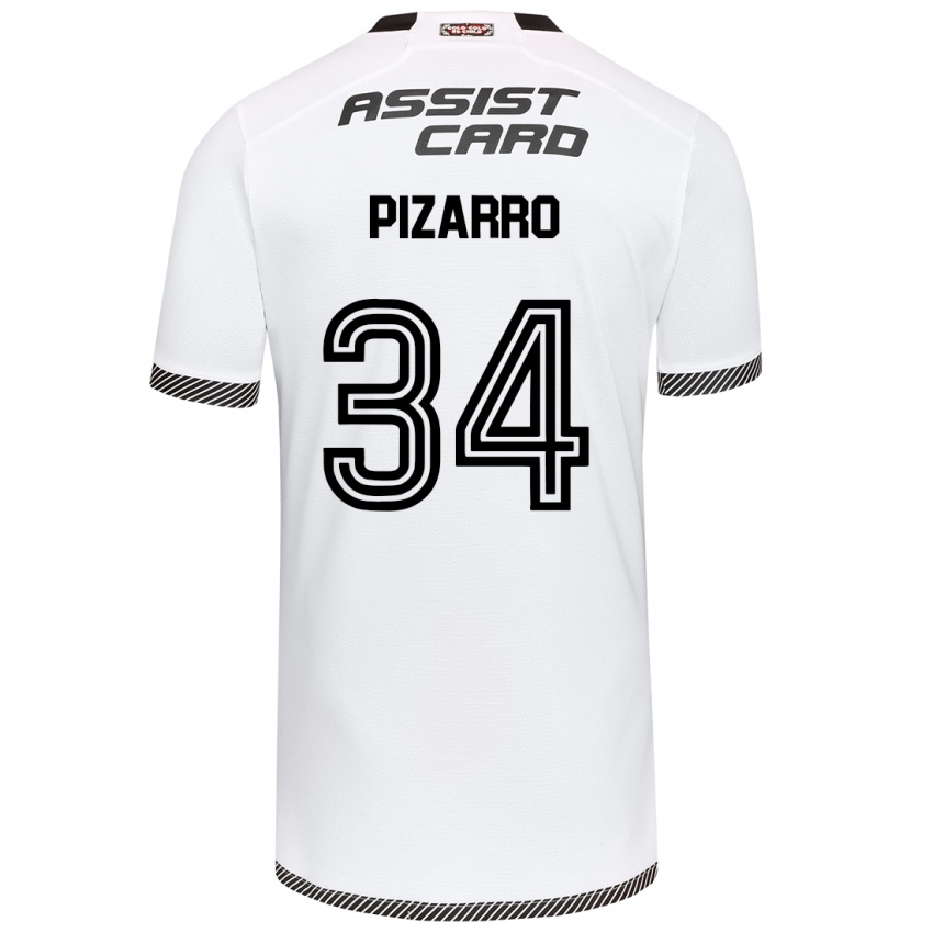 Niño Camiseta Vicente Pizarro #34 Blanco Negro 1ª Equipación 2024/25 La Camisa México