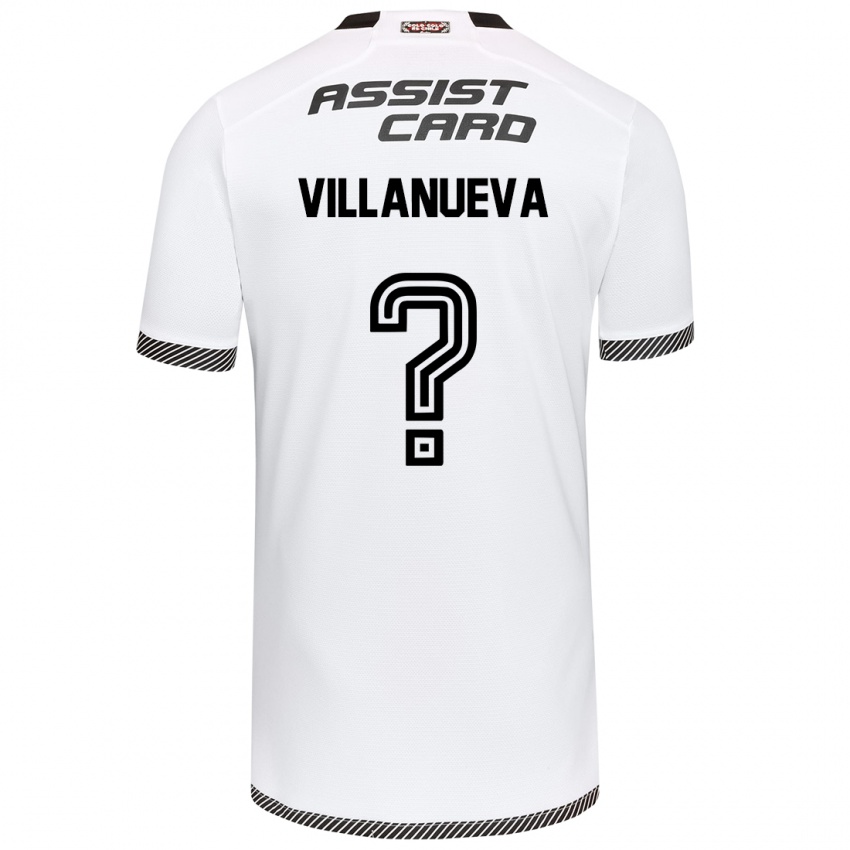 Niño Camiseta Eduardo Villanueva #0 Blanco Negro 1ª Equipación 2024/25 La Camisa México