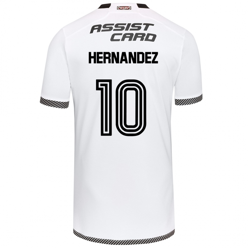 Niño Camiseta Leandro Hernández #10 Blanco Negro 1ª Equipación 2024/25 La Camisa México