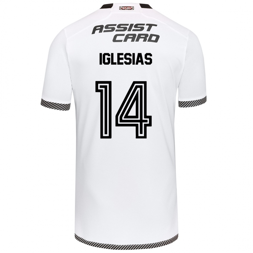 Niño Camiseta Luciano Iglesias #14 Blanco Negro 1ª Equipación 2024/25 La Camisa México