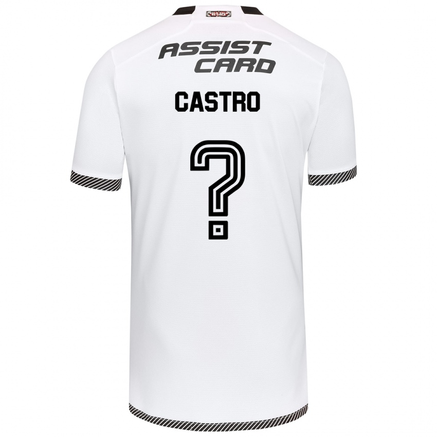 Niño Camiseta Benjamín Castro #0 Blanco Negro 1ª Equipación 2024/25 La Camisa México