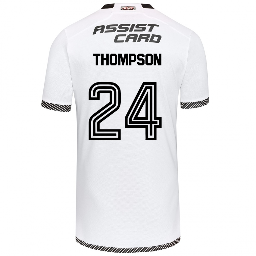 Niño Camiseta Jordhy Thompson #24 Blanco Negro 1ª Equipación 2024/25 La Camisa México