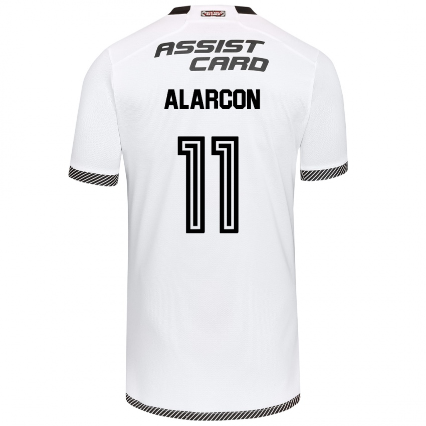 Niño Camiseta Antonia Alarcón #11 Blanco Negro 1ª Equipación 2024/25 La Camisa México