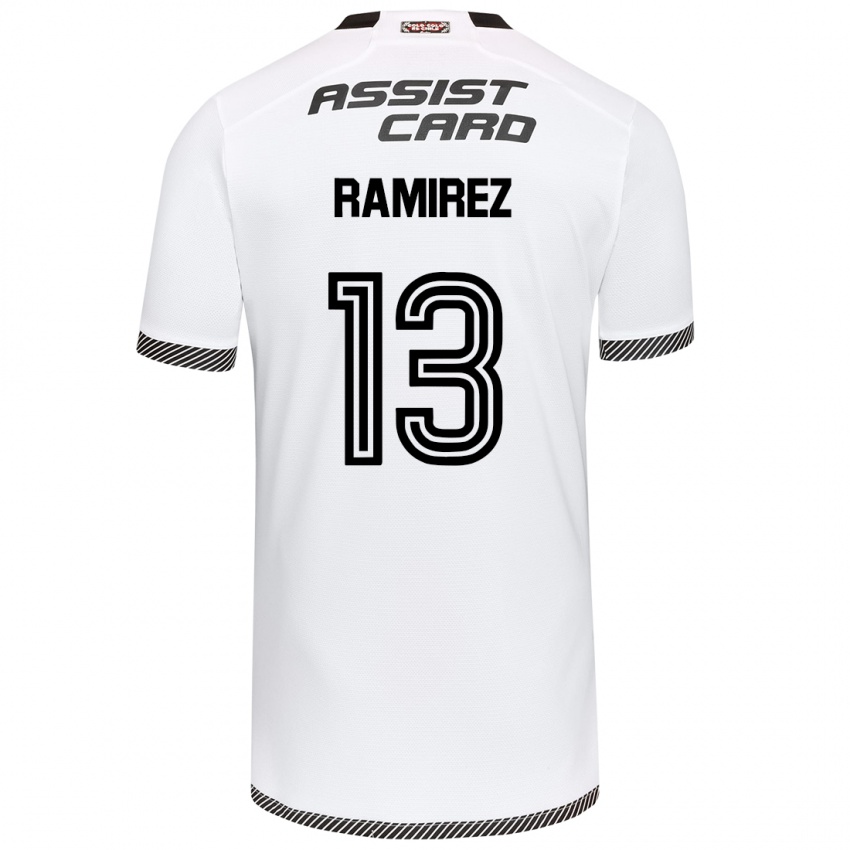 Niño Camiseta Fernanda Ramírez #13 Blanco Negro 1ª Equipación 2024/25 La Camisa México