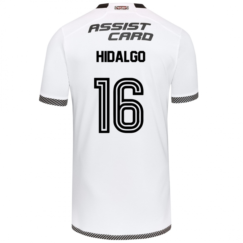 Niño Camiseta Fernanda Hidalgo #16 Blanco Negro 1ª Equipación 2024/25 La Camisa México