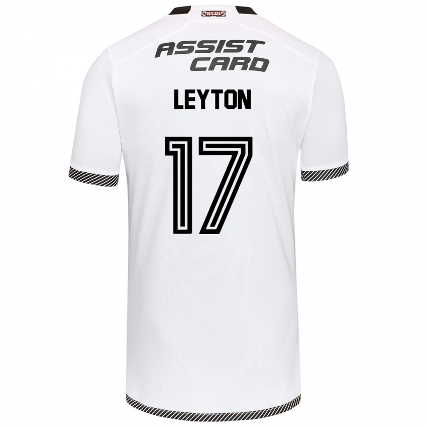 Niño Camiseta Geraldine Leyton #17 Blanco Negro 1ª Equipación 2024/25 La Camisa México