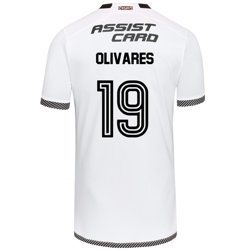 Niño Camiseta Michelle Olivares #19 Blanco Negro 1ª Equipación 2024/25 La Camisa México