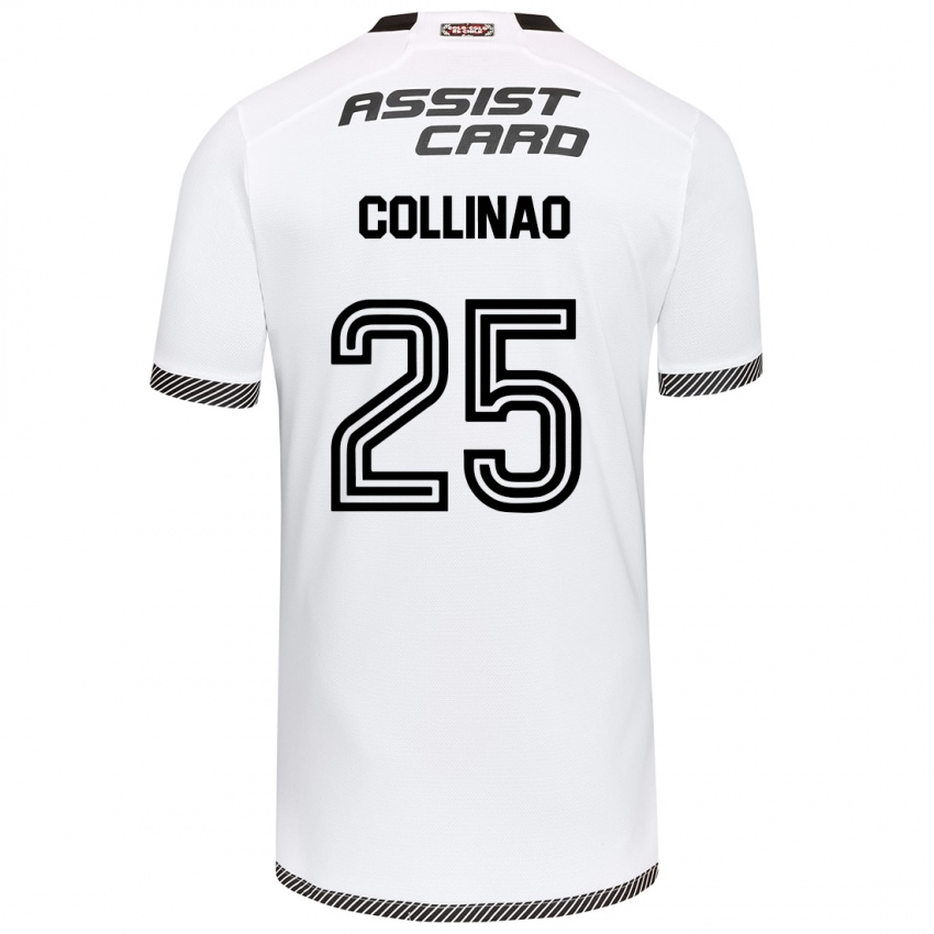 Niño Camiseta Margarita Collinao #25 Blanco Negro 1ª Equipación 2024/25 La Camisa México