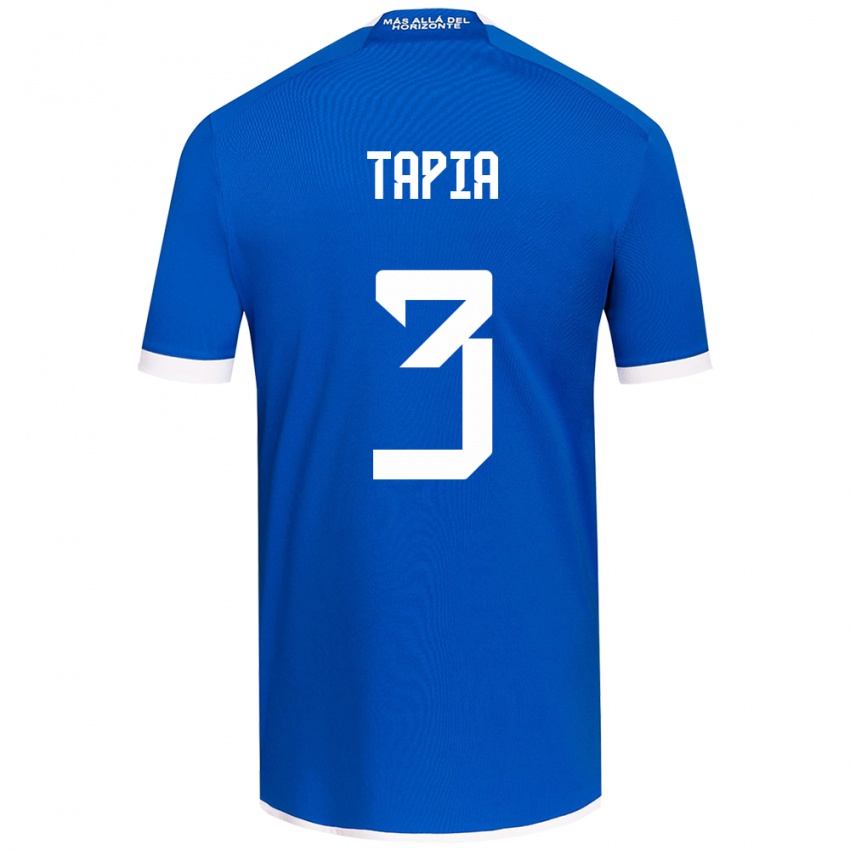 Niño Camiseta Ignacio Tapia #3 Azul Blanco 1ª Equipación 2024/25 La Camisa México