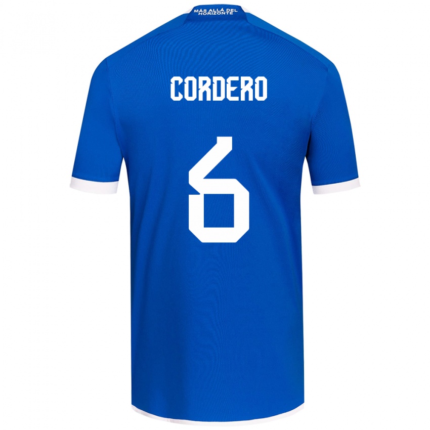 Niño Camiseta Renato Cordero #6 Azul Blanco 1ª Equipación 2024/25 La Camisa México