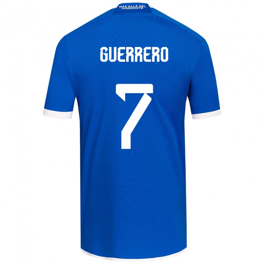 Niño Camiseta Maximiliano Guerrero #7 Azul Blanco 1ª Equipación 2024/25 La Camisa México