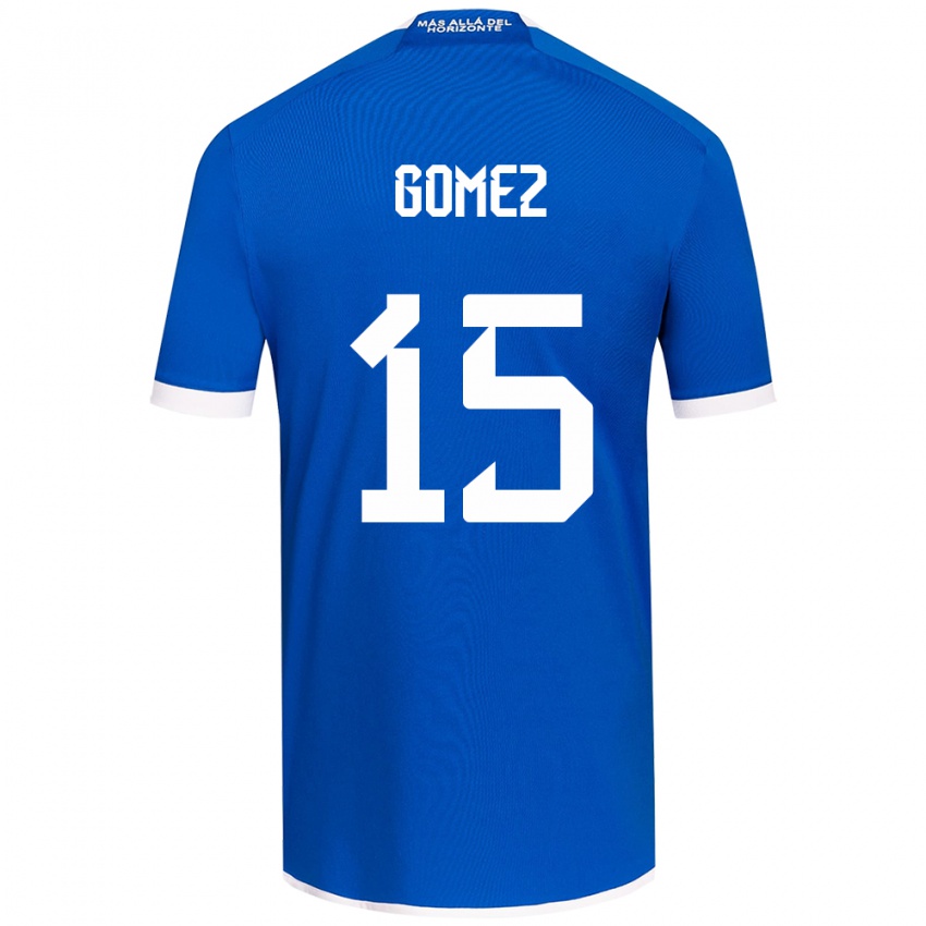 Niño Camiseta Juan Pablo Gómez #15 Azul Blanco 1ª Equipación 2024/25 La Camisa México