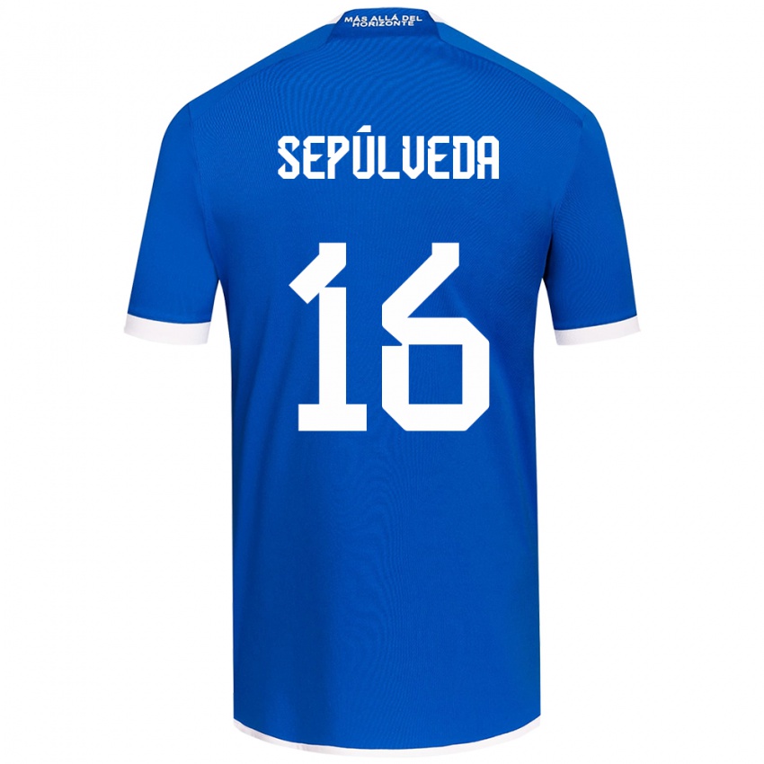 Niño Camiseta Matías Sepúlveda #16 Azul Blanco 1ª Equipación 2024/25 La Camisa México