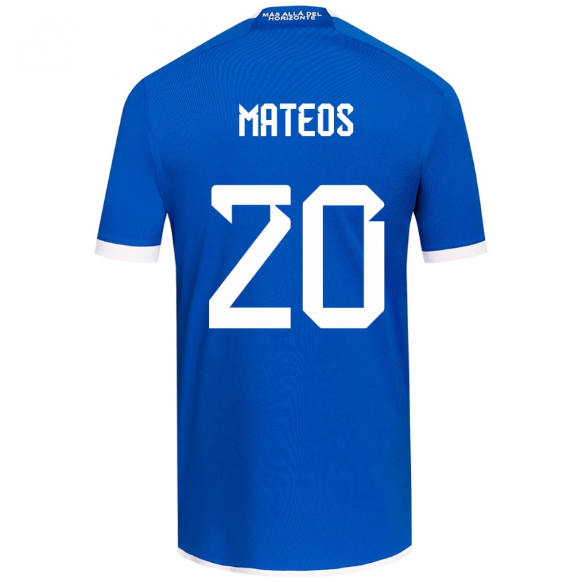 Niño Camiseta Federico Mateos #20 Azul Blanco 1ª Equipación 2024/25 La Camisa México