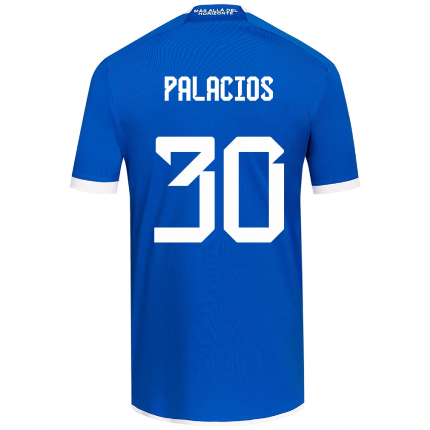 Niño Camiseta Cristian Palacios #30 Azul Blanco 1ª Equipación 2024/25 La Camisa México