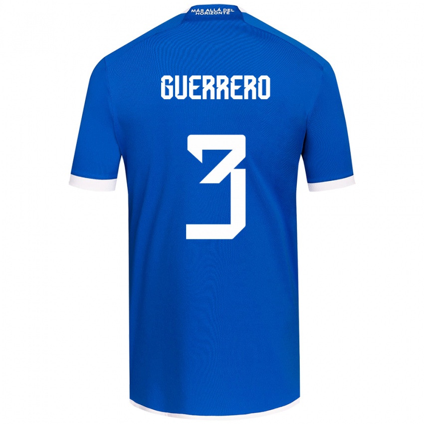 Niño Camiseta Carla Guerrero #3 Azul Blanco 1ª Equipación 2024/25 La Camisa México