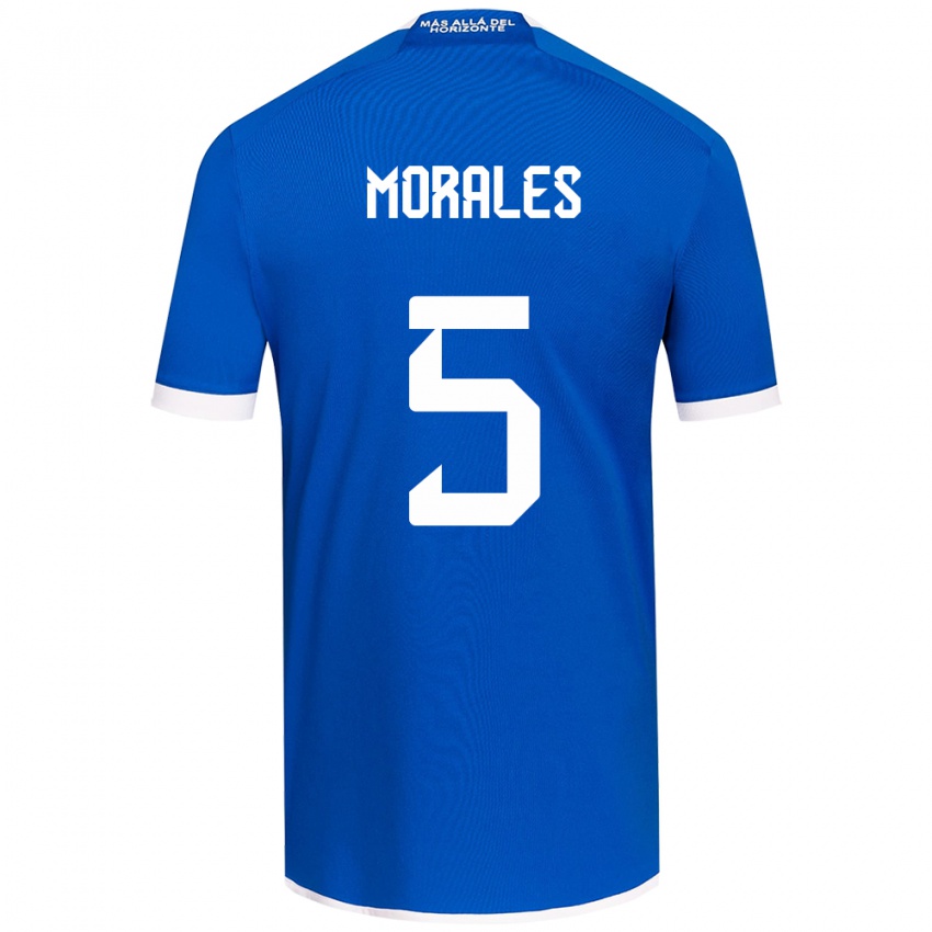 Niño Camiseta Mariana Morales #5 Azul Blanco 1ª Equipación 2024/25 La Camisa México