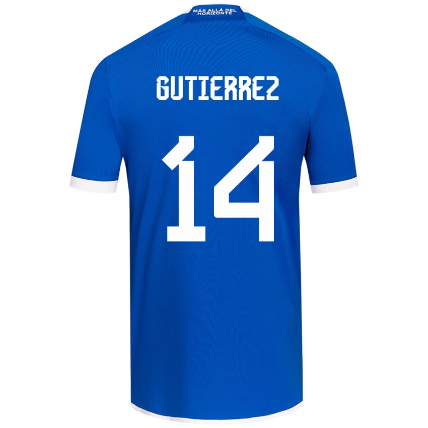 Niño Camiseta Ana Gutiérrez #14 Azul Blanco 1ª Equipación 2024/25 La Camisa México