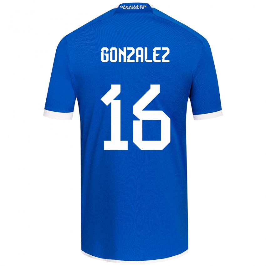 Niño Camiseta Monserratt González #16 Azul Blanco 1ª Equipación 2024/25 La Camisa México