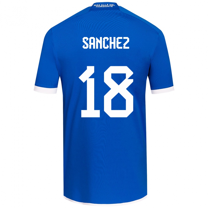 Niño Camiseta Bárbara Sánchez #18 Azul Blanco 1ª Equipación 2024/25 La Camisa México