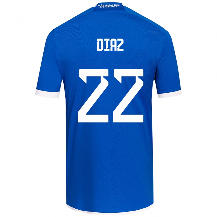 Niño Camiseta Valentina Díaz #22 Azul Blanco 1ª Equipación 2024/25 La Camisa México