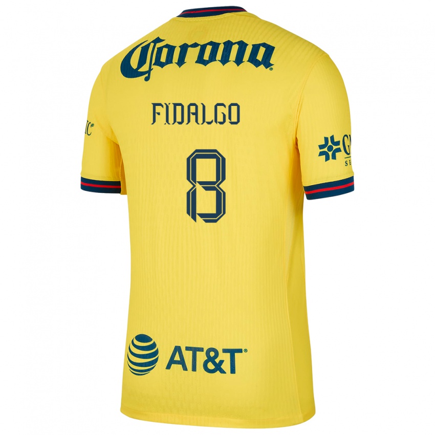 Niño Camiseta Alvaro Fidalgo #8 Amarillo Azul 1ª Equipación 2024/25 La Camisa México