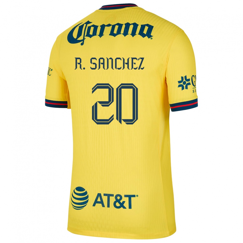 Niño Camiseta Richard Sanchez #20 Amarillo Azul 1ª Equipación 2024/25 La Camisa México