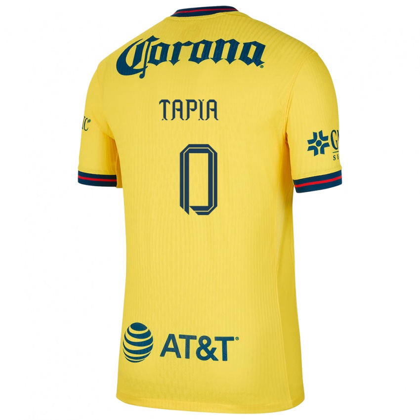 Niño Camiseta Leonardo Tapia #0 Amarillo Azul 1ª Equipación 2024/25 La Camisa México