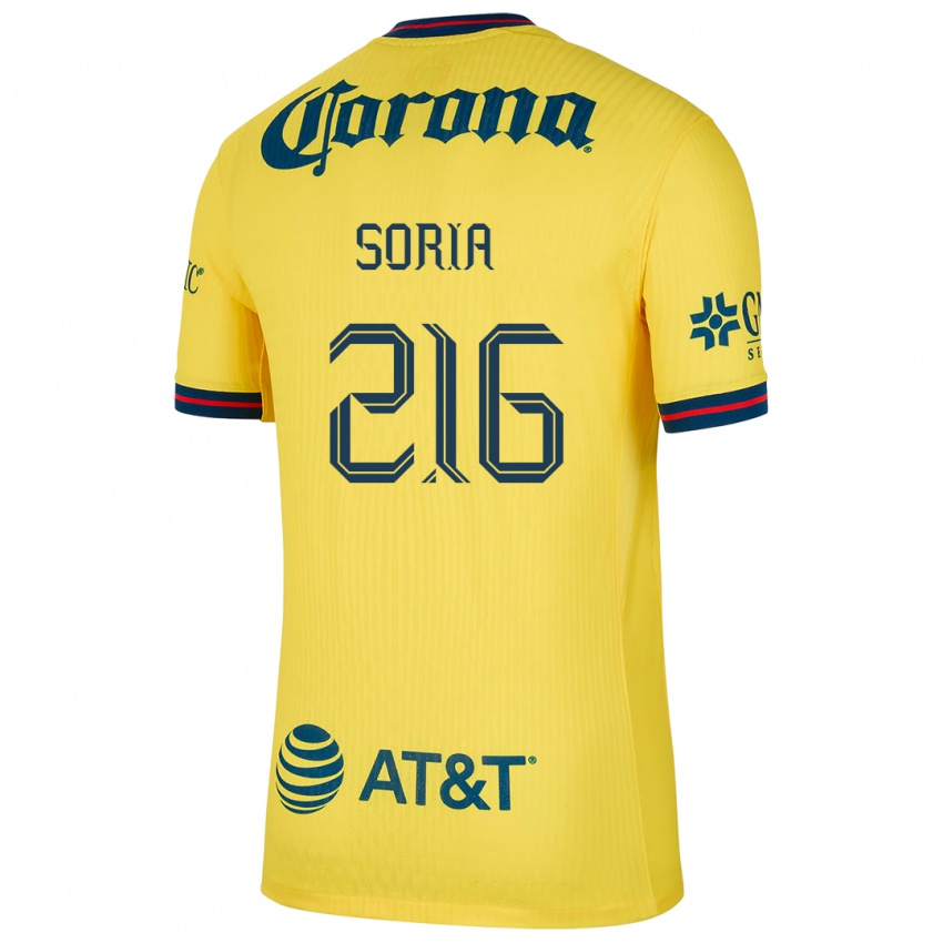 Niño Camiseta Emiliano Soria #216 Amarillo Azul 1ª Equipación 2024/25 La Camisa México