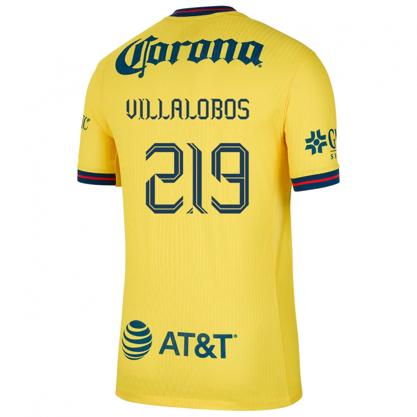 Niño Camiseta Patricio Villalobos #219 Amarillo Azul 1ª Equipación 2024/25 La Camisa México