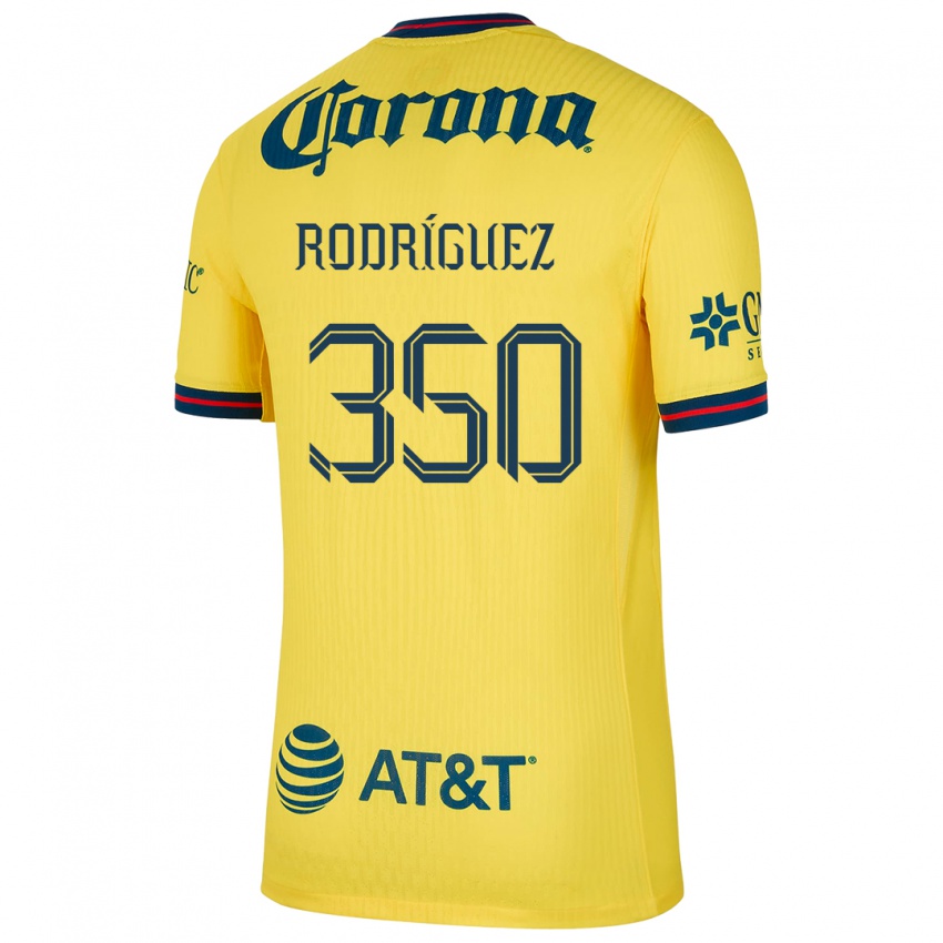 Niño Camiseta Ángel Rodríguez #350 Amarillo Azul 1ª Equipación 2024/25 La Camisa México