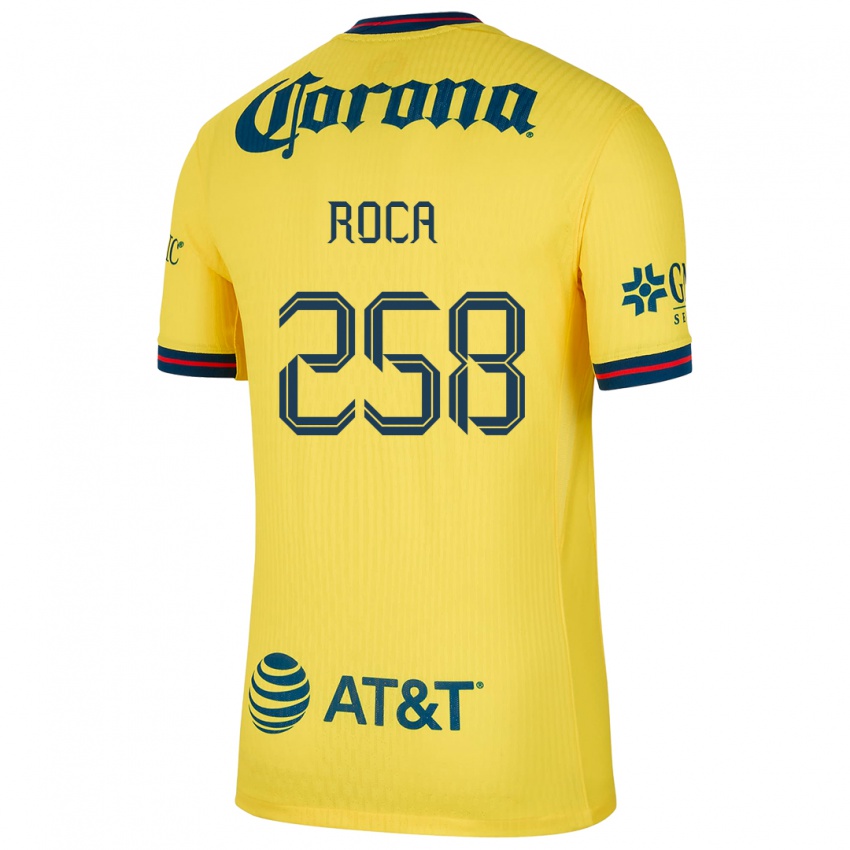 Niño Camiseta Juan Roca #258 Amarillo Azul 1ª Equipación 2024/25 La Camisa México