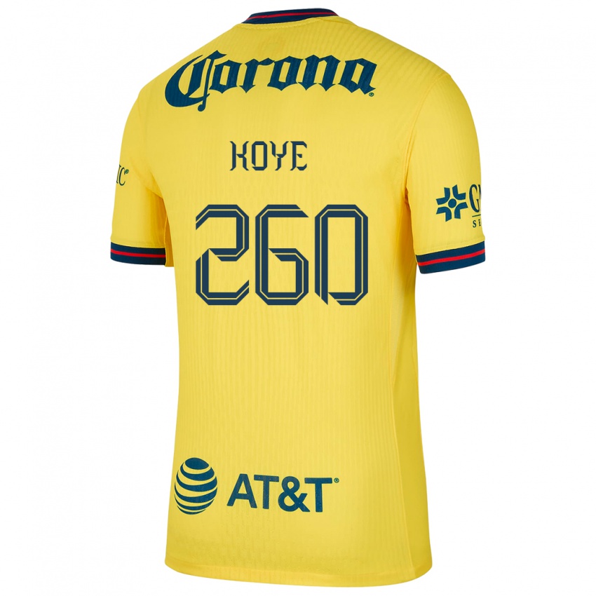 Niño Camiseta Julián Koye #260 Amarillo Azul 1ª Equipación 2024/25 La Camisa México