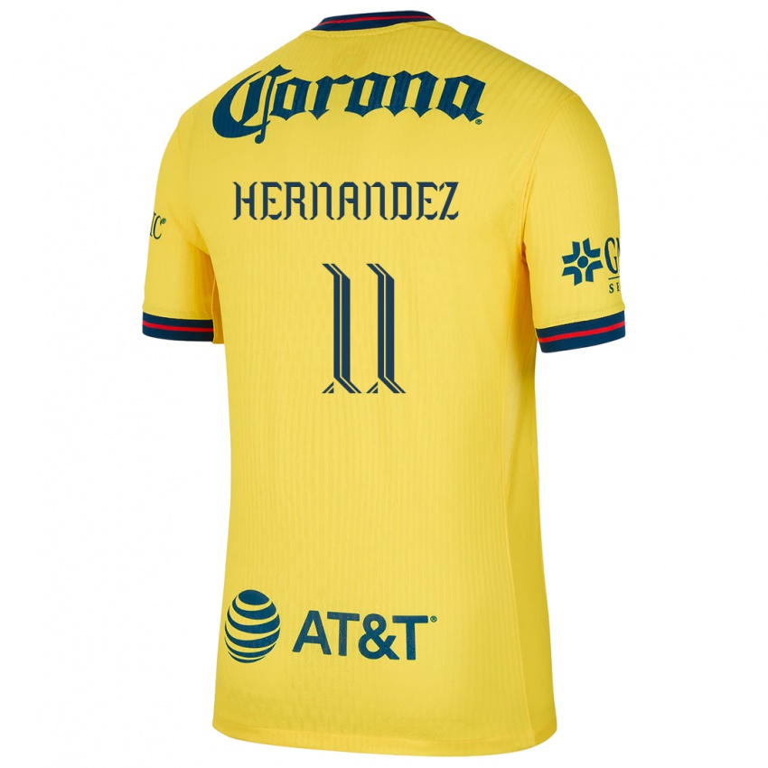 Niño Camiseta Montserrat Hernandez #11 Amarillo Azul 1ª Equipación 2024/25 La Camisa México