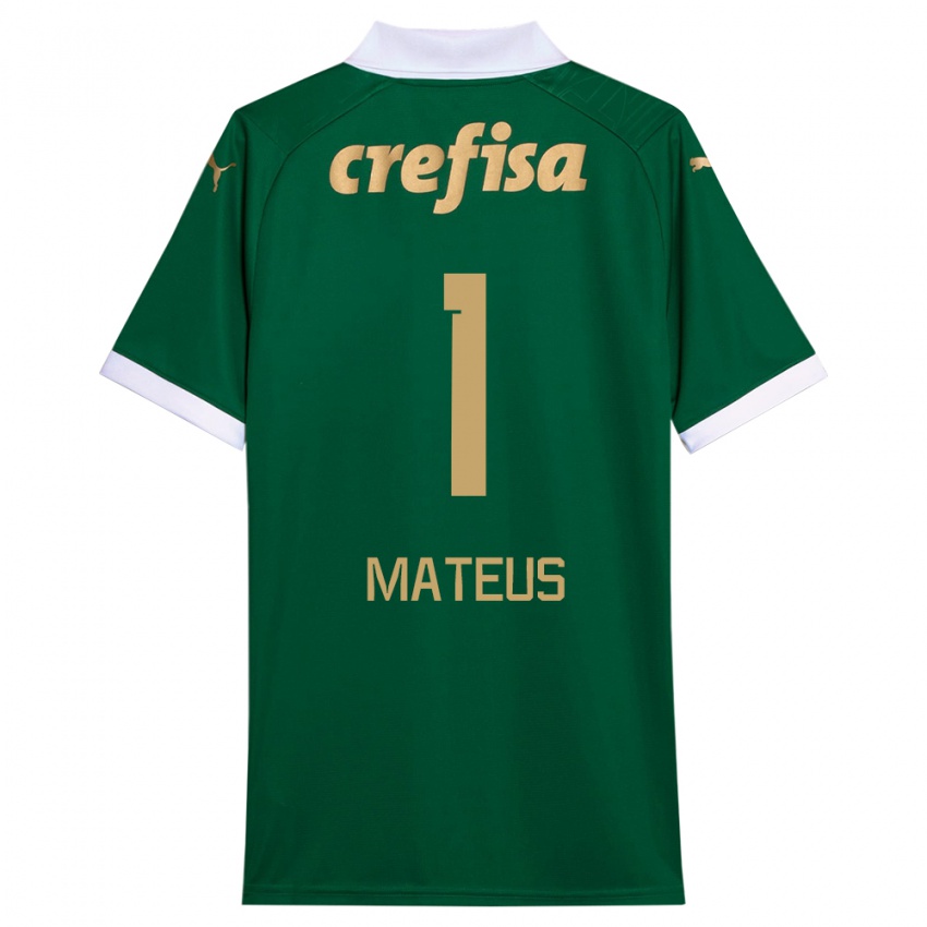 Niño Camiseta Mateus #1 Verde Blanco 1ª Equipación 2024/25 La Camisa México