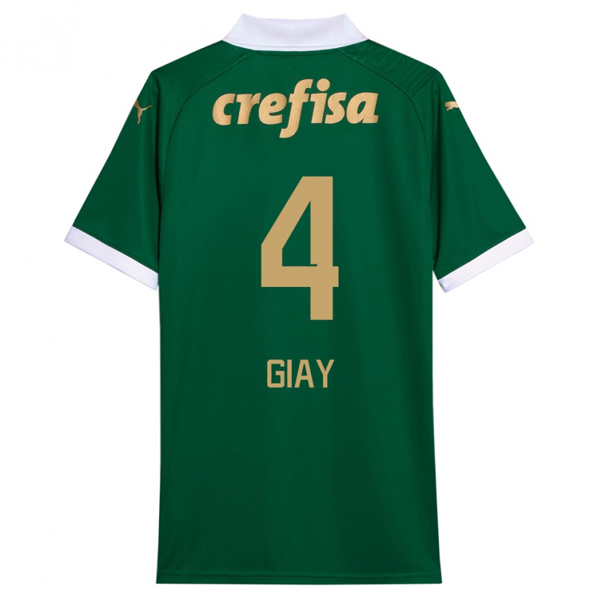 Niño Camiseta Agustín Giay #4 Verde Blanco 1ª Equipación 2024/25 La Camisa México