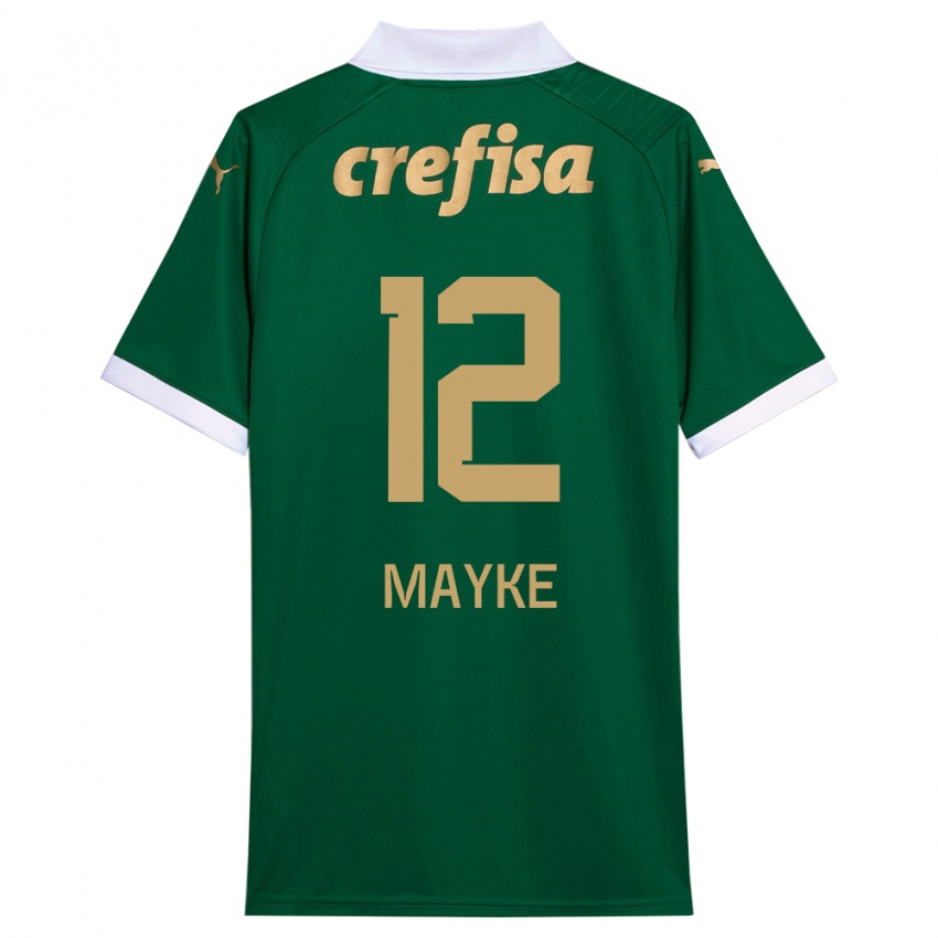 Niño Camiseta Mayke #12 Verde Blanco 1ª Equipación 2024/25 La Camisa México