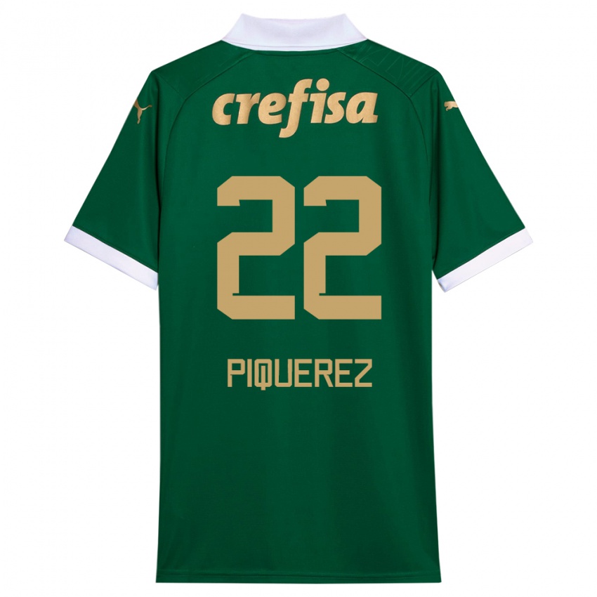 Niño Camiseta Joaquin Piquerez #22 Verde Blanco 1ª Equipación 2024/25 La Camisa México