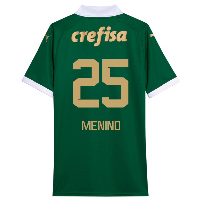 Niño Camiseta Gabriel Menino #25 Verde Blanco 1ª Equipación 2024/25 La Camisa México