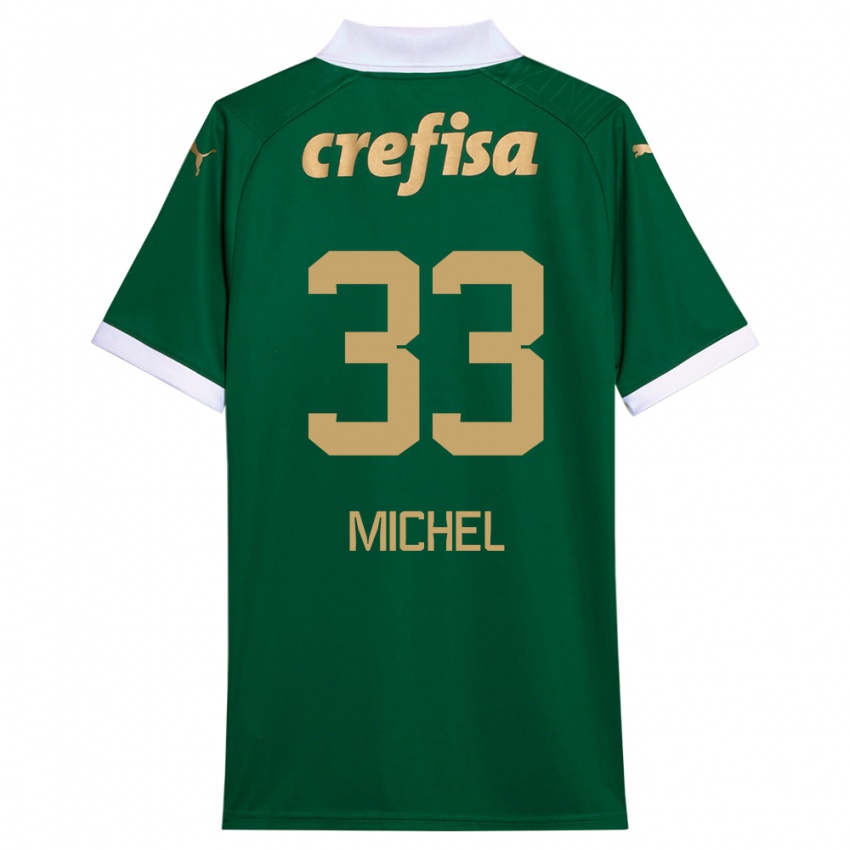 Niño Camiseta Michel #33 Verde Blanco 1ª Equipación 2024/25 La Camisa México