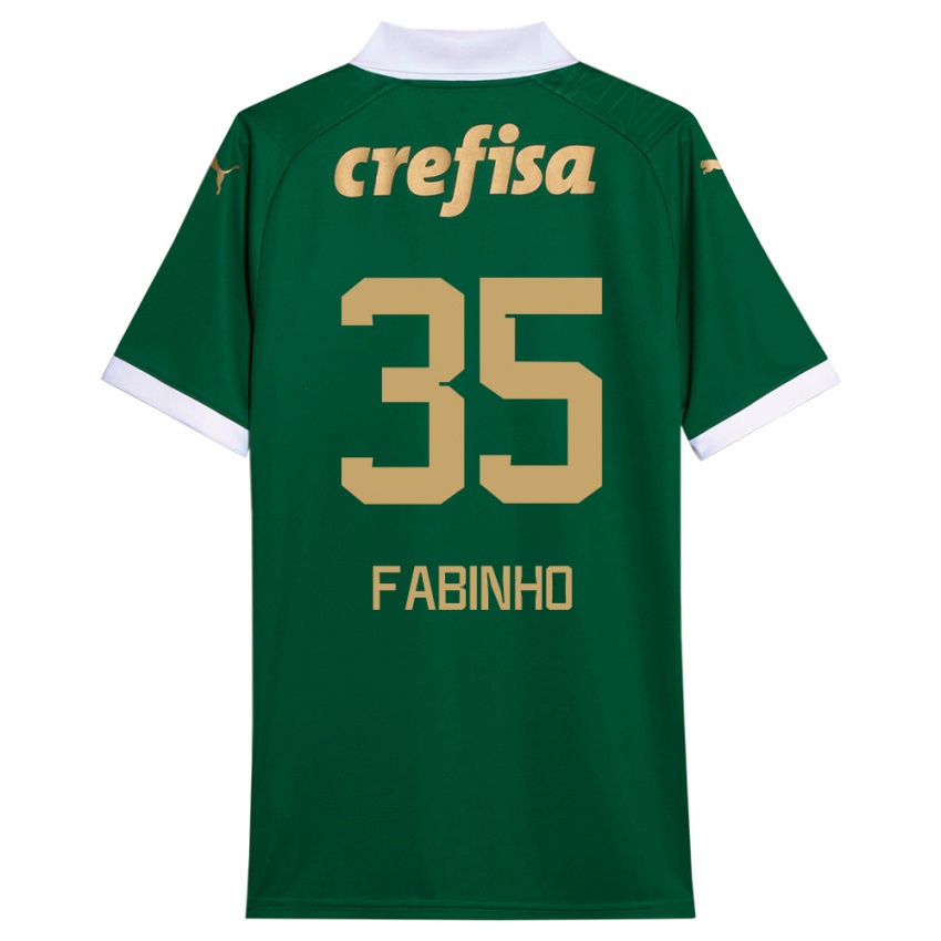 Niño Camiseta Fabinho #35 Verde Blanco 1ª Equipación 2024/25 La Camisa México