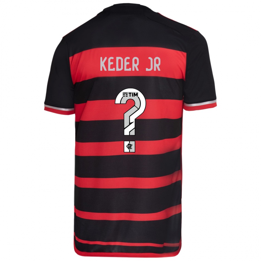 Niño Camiseta Keder Jr #0 Negro Rojo 1ª Equipación 2024/25 La Camisa México