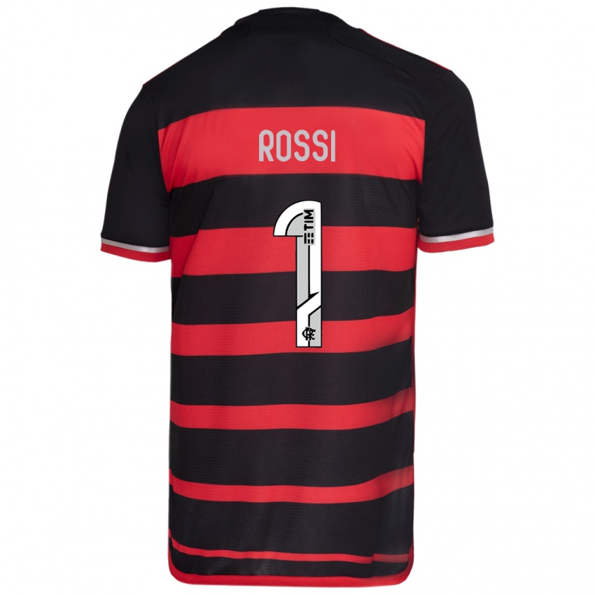 Niño Camiseta Agustin Rossi #1 Negro Rojo 1ª Equipación 2024/25 La Camisa México