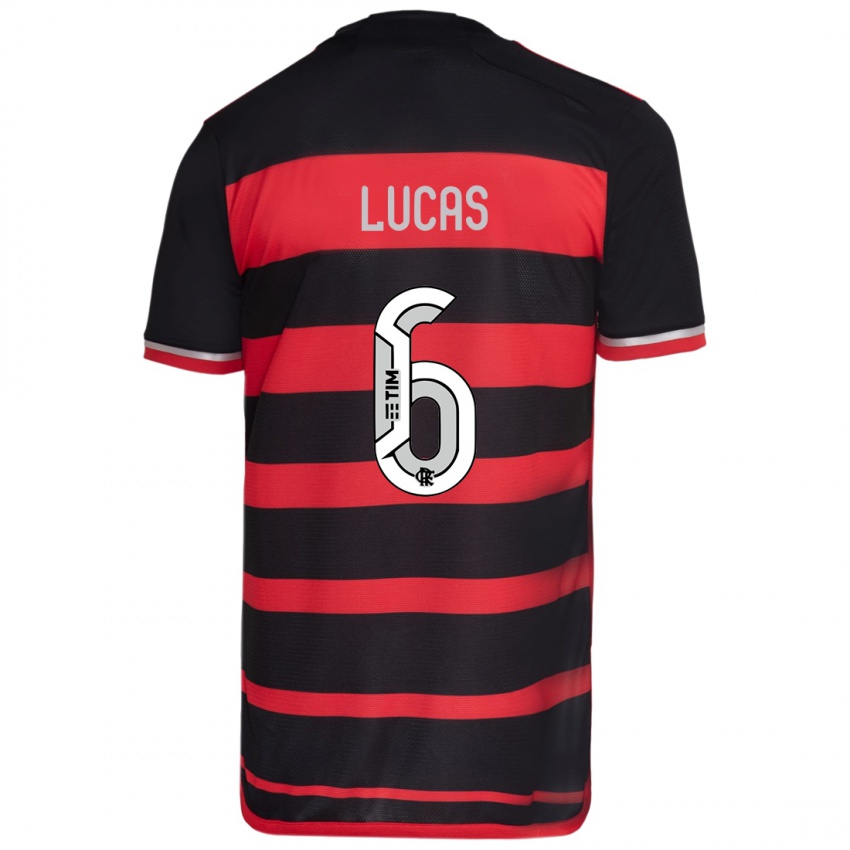 Niño Camiseta Ayrton Lucas #6 Negro Rojo 1ª Equipación 2024/25 La Camisa México