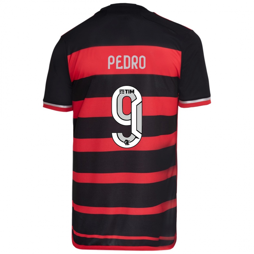 Niño Camiseta Pedro #9 Negro Rojo 1ª Equipación 2024/25 La Camisa México