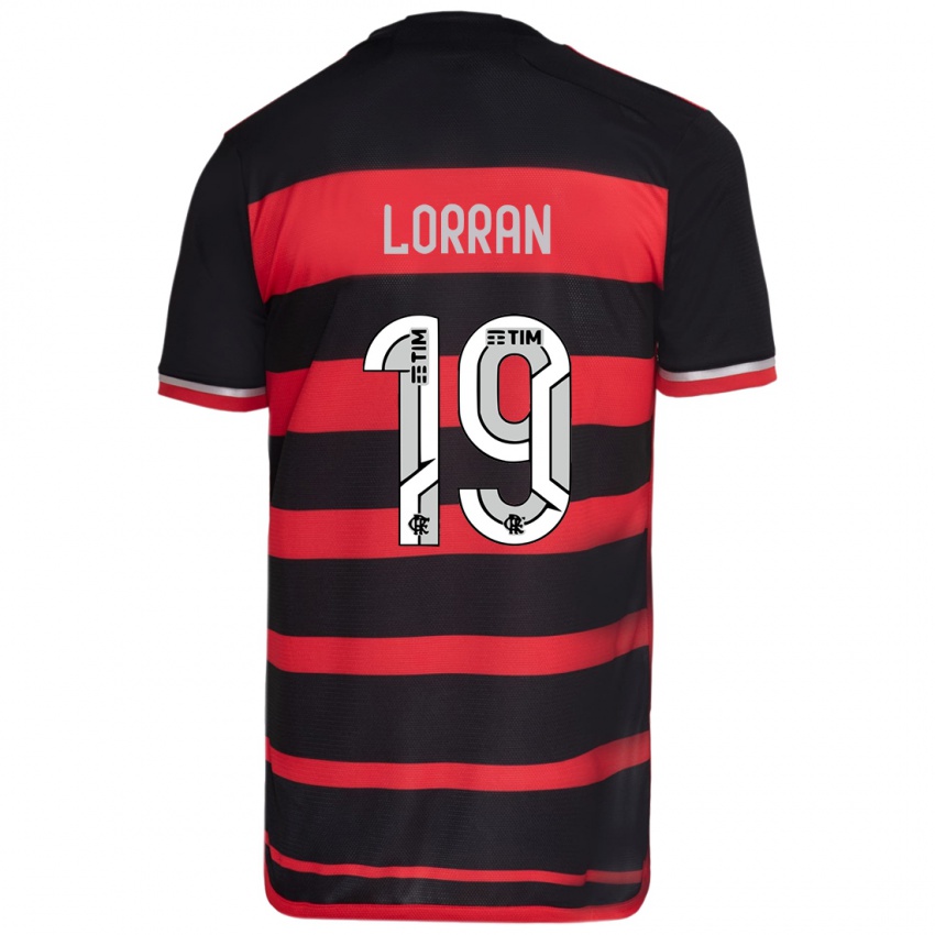 Niño Camiseta Lorran #19 Negro Rojo 1ª Equipación 2024/25 La Camisa México