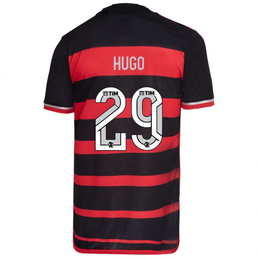 Niño Camiseta Victor Hugo #29 Negro Rojo 1ª Equipación 2024/25 La Camisa México